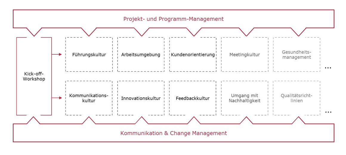 Beispielhaftes Programmmanagement zur Umsetzung von Veränderungen der Wertekultur